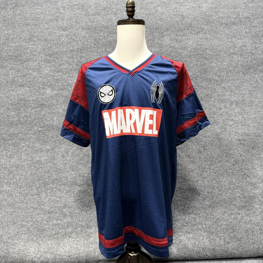 Our Universe Shirt Mens 3XL Blue Marvel Spider-Man Parker 62 Jersey Tee